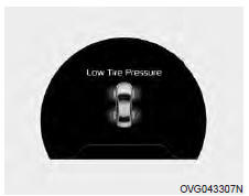 Témoin de position du pneu sous-gonflé