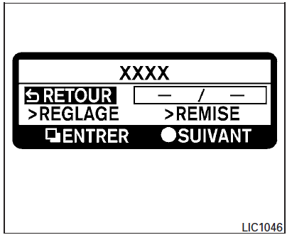 Mode de réinitialisation