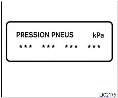 Mode de pression de gonflage des pneus