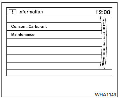 Utilisation du bouton INFO