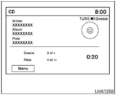 CD, DVD ou USB avec fichiers audio comprimés