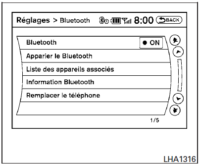 Raccordement d'un appareilBluetoothMD