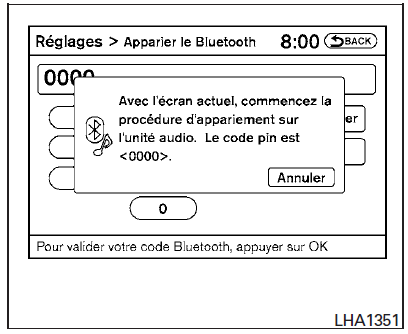 Raccordement d'un appareilBluetoothMD