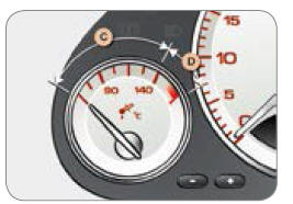 Indicateur de temperature d'huile moteur