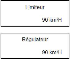 f) Vitesse de consigne du régulateur-limiteur de vitesse