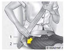 Ceinture de sécurité à 3 points avec blocage d'urgence du rétracteur - conducteur