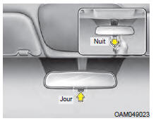 Rétroviseur jour et nuit (si équipé)