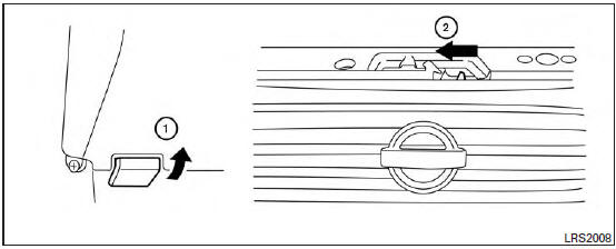 1 Tirez sur la poignée de déverrouillage du