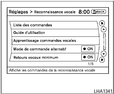 Fonction Apprentissage commandes vocales