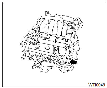 Le numéro est gravé sur le moteur à l'endroit