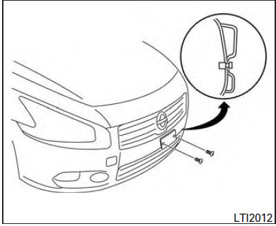 Pour installer la plaque d'immatriculation à