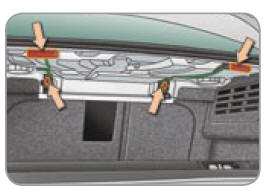 Le dossier de la banquette est rabattable