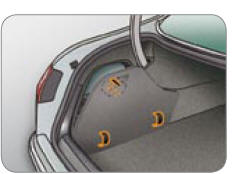 Le bac de rangement gauche, comprenant