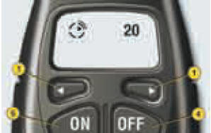 Appuyez sur les touches 1 pour