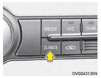 Appuyer sur le bouton CLIMATE