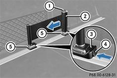 Le porte-bagages vous permet d'immobiliser des objets légers contre la paroi